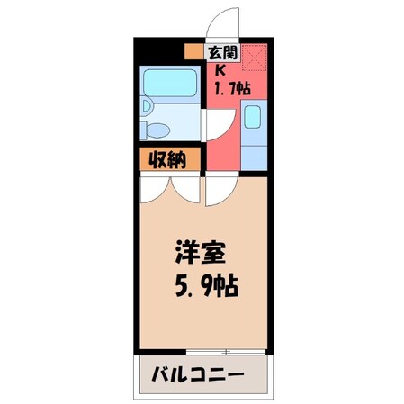 西川田駅 バス27分  兵庫塚二丁目下車：停歩7分 1階の物件間取画像